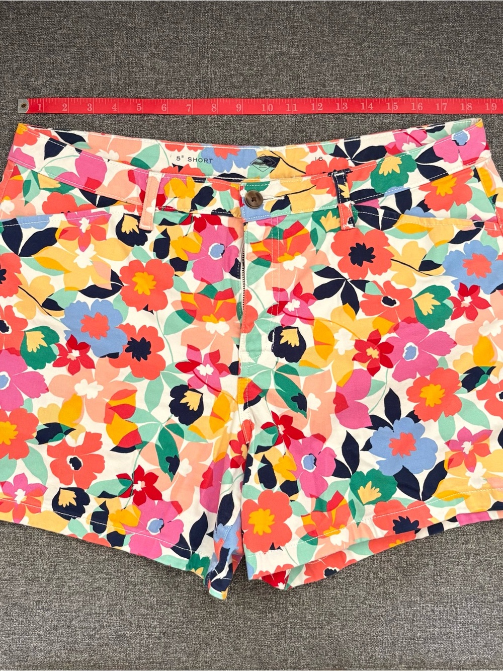 St. John's Bay Floral Bermuda Shorts - Multi Color